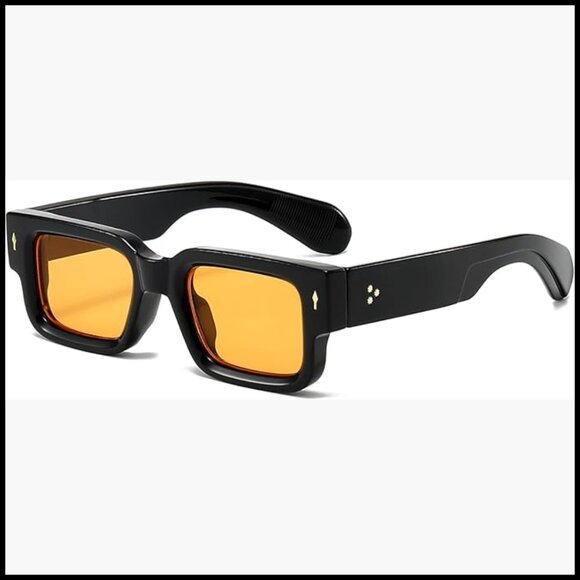Thick Frame Square Sunglasses Chunky Rectangle UV400 Protection main image 4